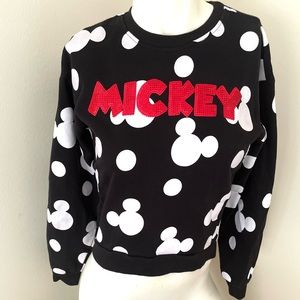 Disney sequins Mickey Mouse crew neck sweatshirt